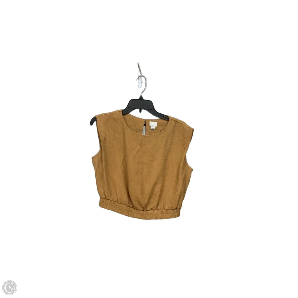 Top Sleeveless By A New Day In Tan, Size: M