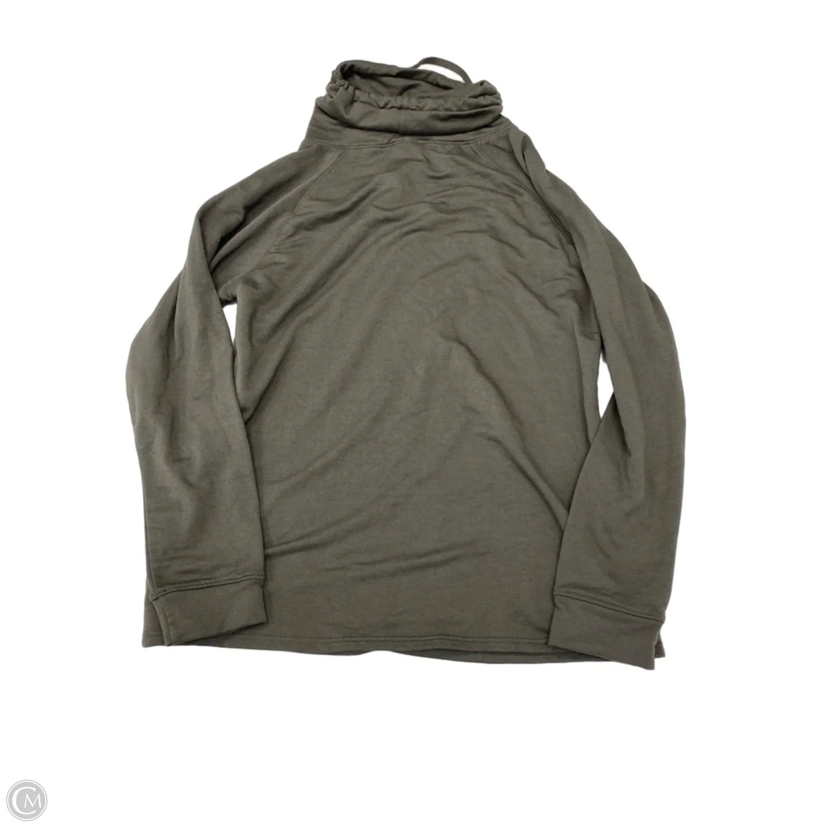 Athletic Top Long Sleeve Collar By 32 Degrees In Grey, Size: S