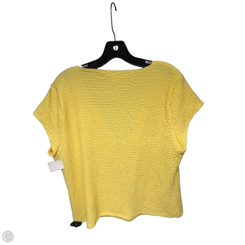 Top Short Sleeve By Abercrombie And Fitch In Yellow, Size: Xl