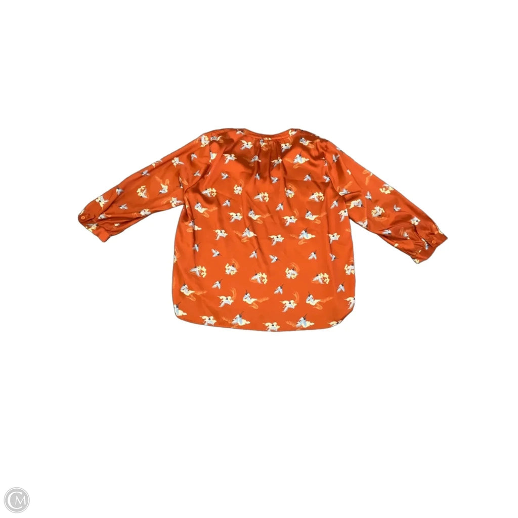 Blouse 3/4 Sleeve By Velvet Heart In Orange, Size: L