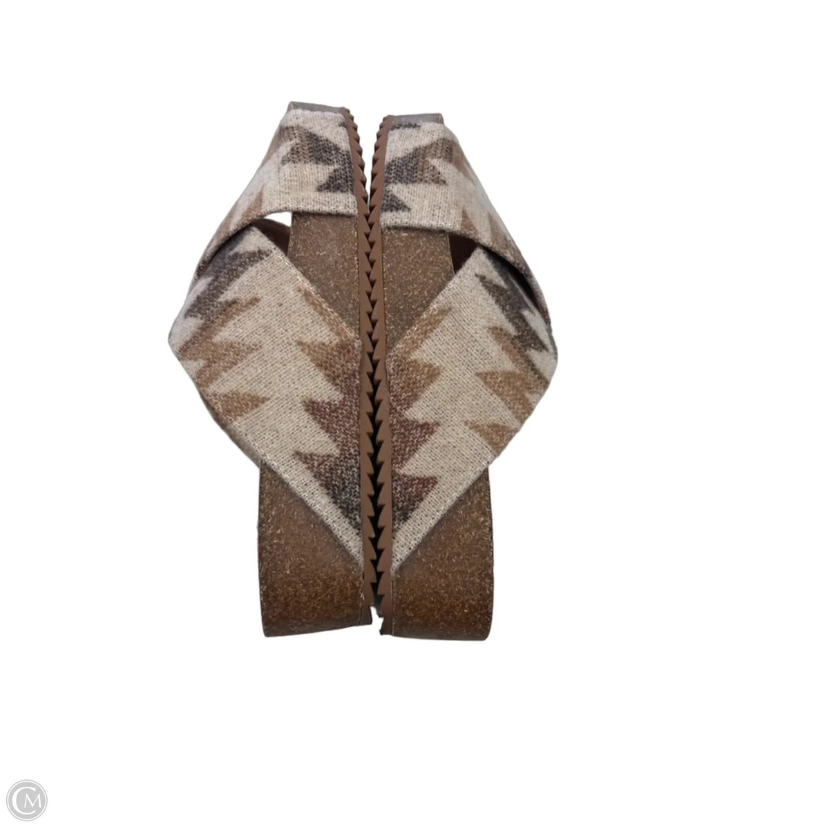 Sandals Flats By Clothes Mentor In Brown & Tan, Size: 9