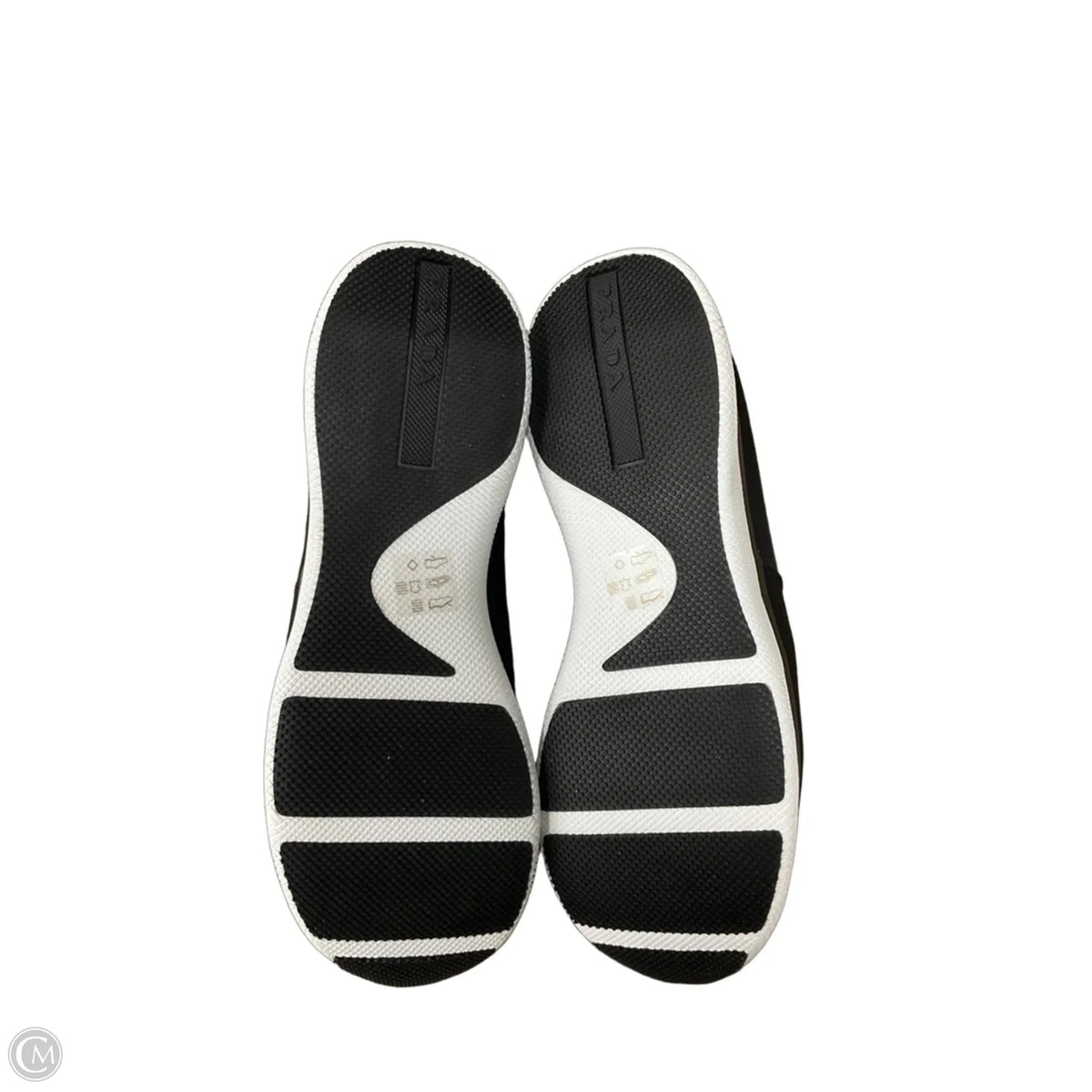 Shoes Luxury Designer By Prada In Black, Size: 7.5