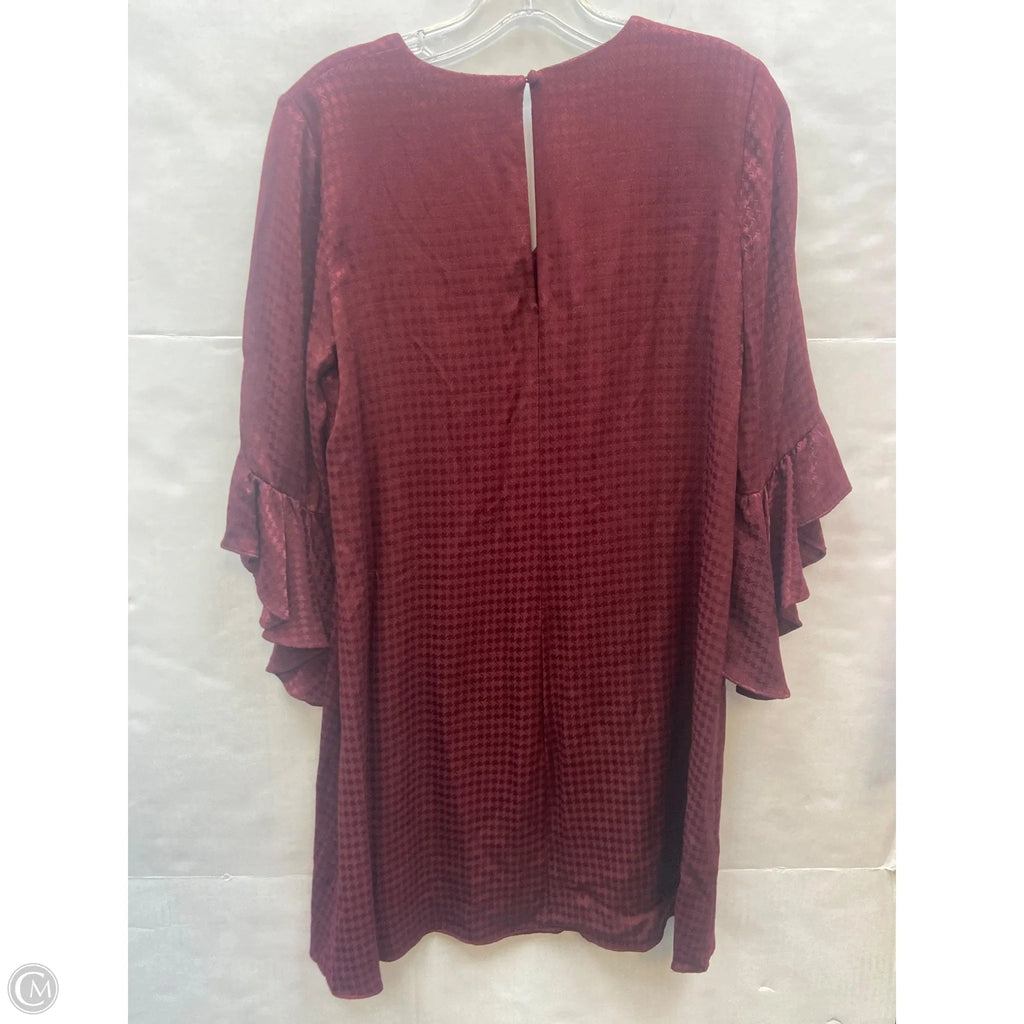 Dress Casual Midi By Calvin Klein In Maroon, Size: Xs