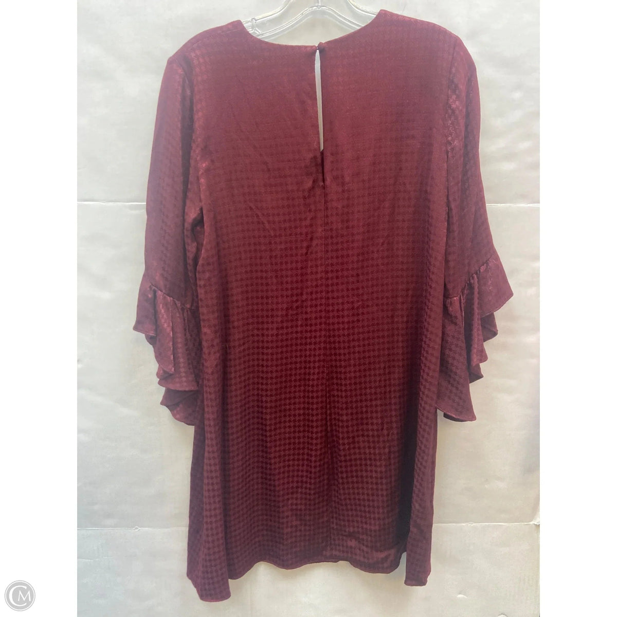 Dress Casual Midi By Calvin Klein In Maroon, Size: Xs