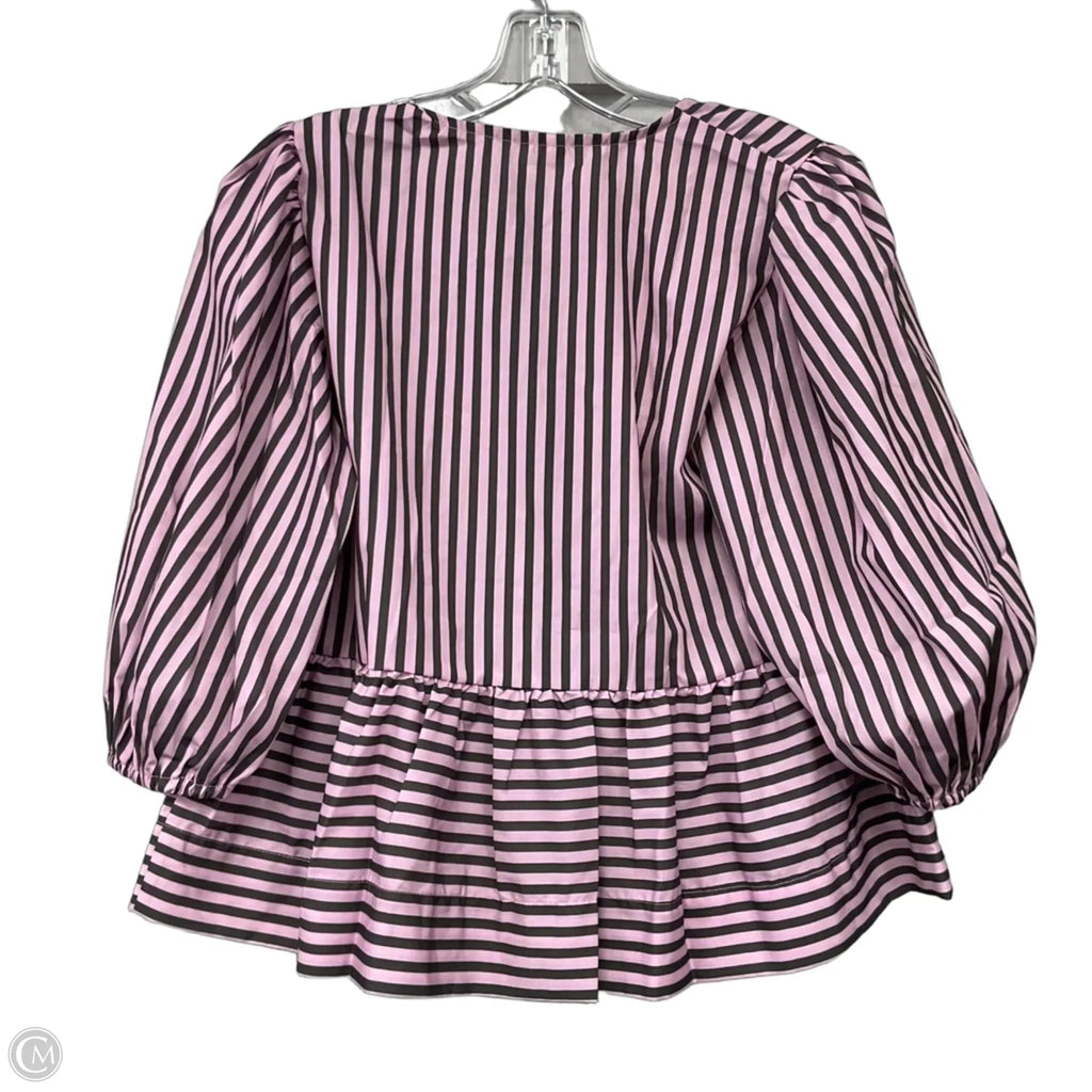 Top 3/4 Sleeve By Cmf In Striped Pattern, Size: S