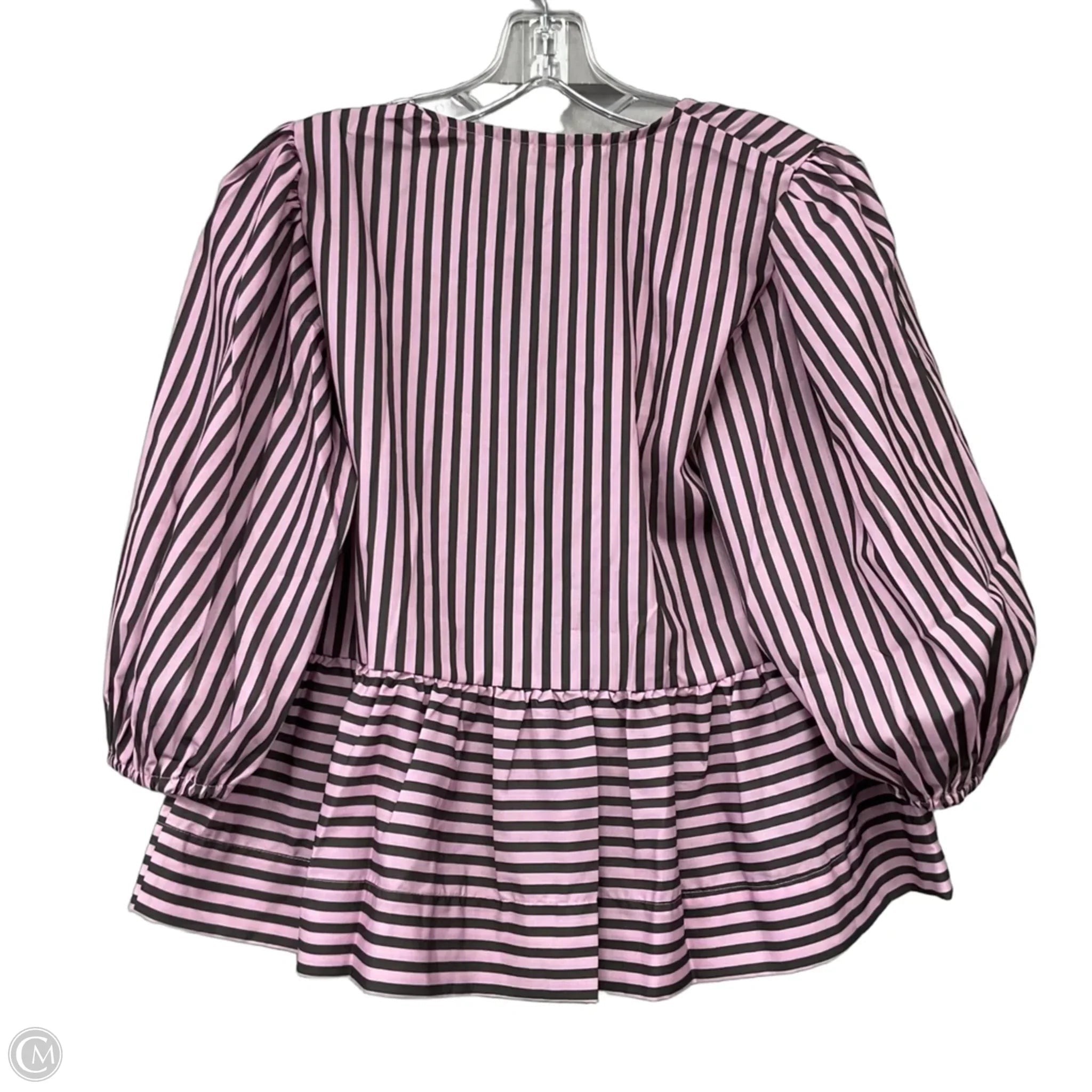 Top 3/4 Sleeve By Cmf In Striped Pattern, Size: S