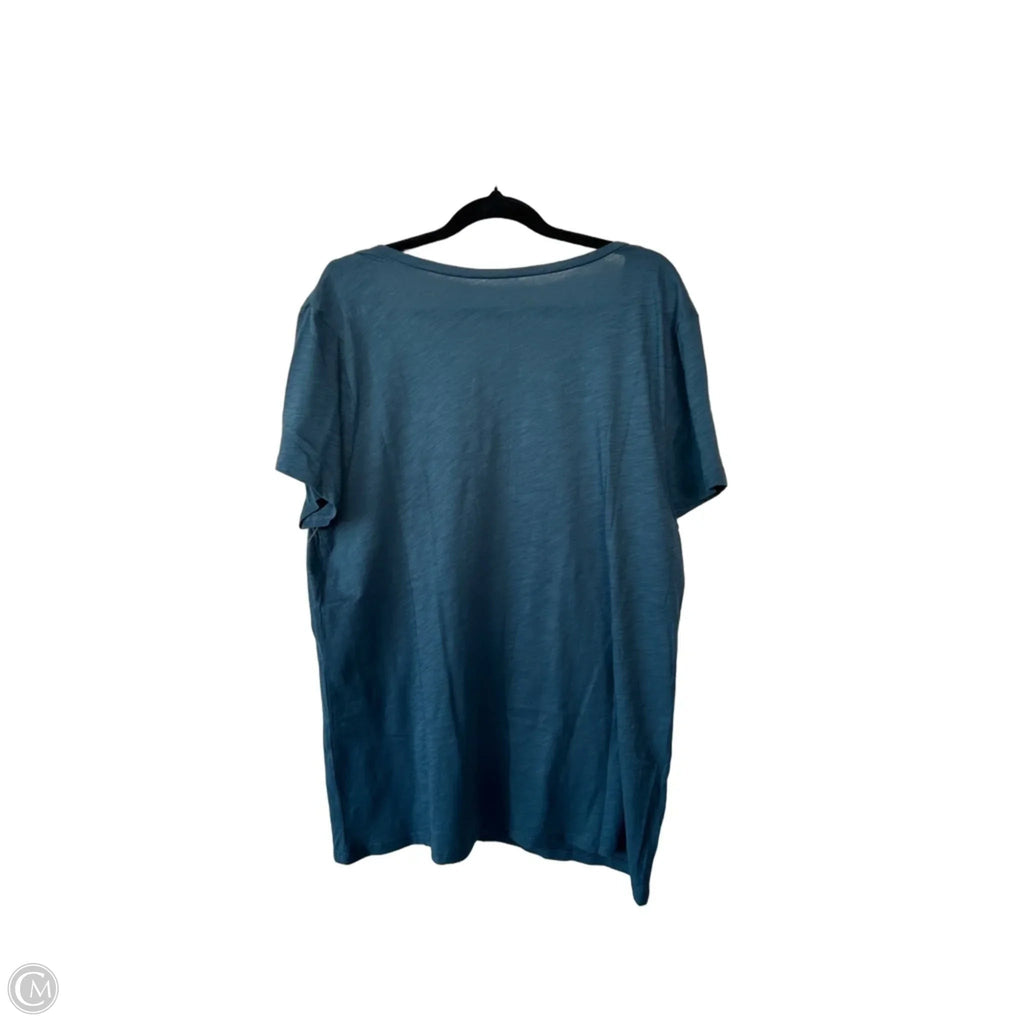 Top Short Sleeve Basic By Loft In Blue, Size: Xl