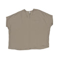 Blouse Ss By Zenana In Tan, Size:M