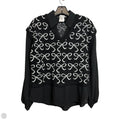 Top Long Sleeve By Clothes Mentor In Black & Cream, Size: M