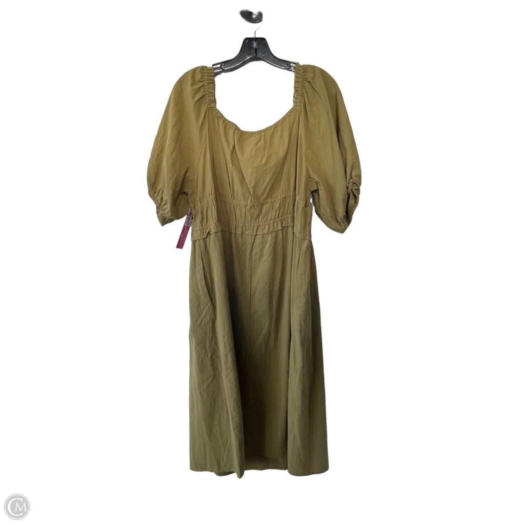 Dress Casual Midi By Universal Thread In Green, Size: Xxl