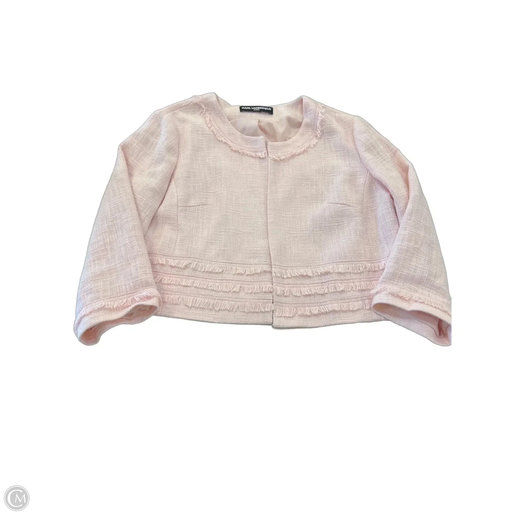 Blazer Designer By Karl Lagerfeld In Pink, Size: S