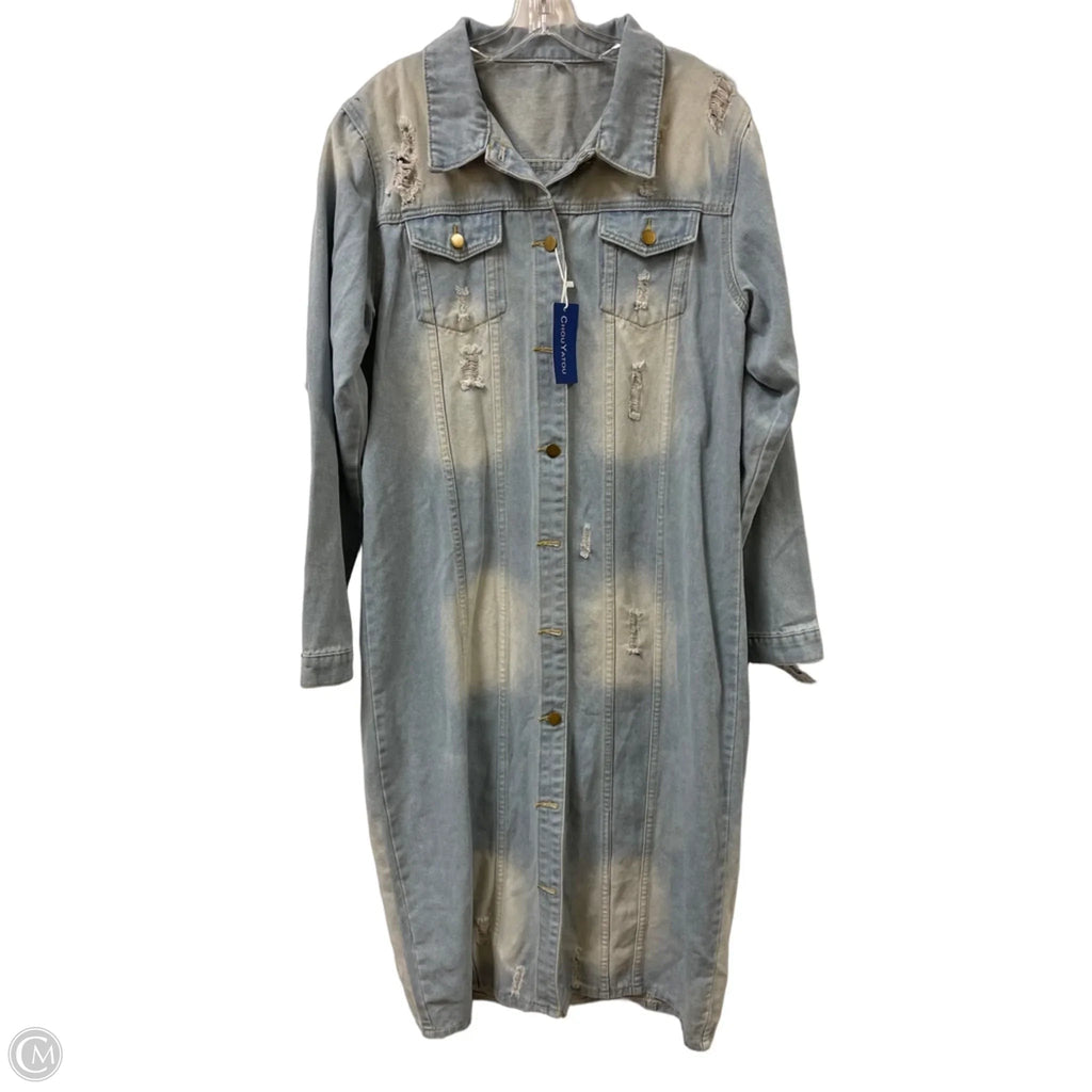 Dress Casual Midi By Clothes Mentor In Blue Denim, Size: Xl