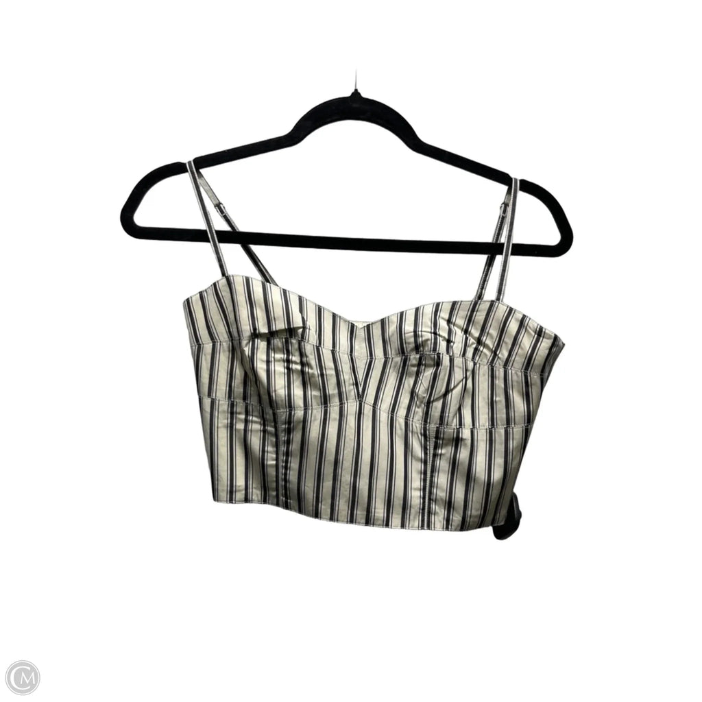 Top Sleeveless By Theory In Black & Cream, Size: S