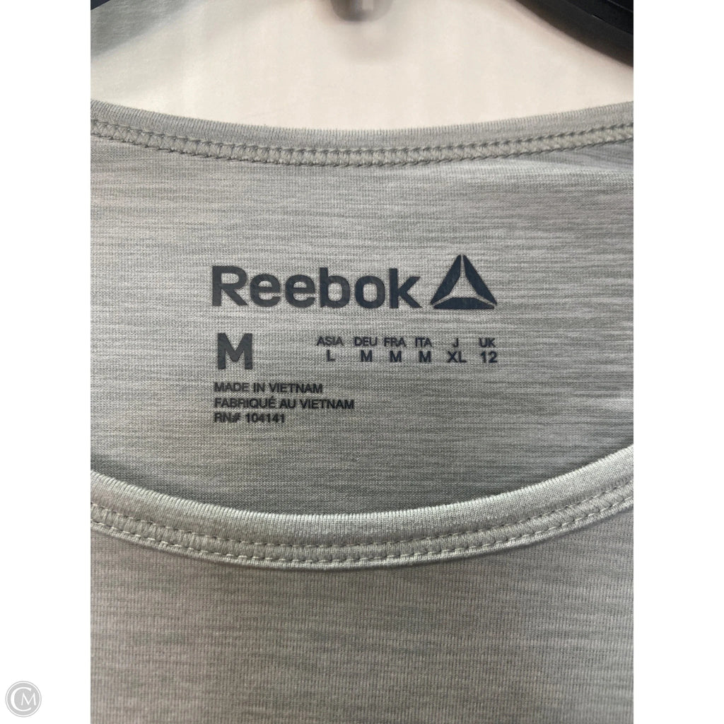 Athletic Top Long Sleeve Crewneck By Reebok In Grey, Size: M