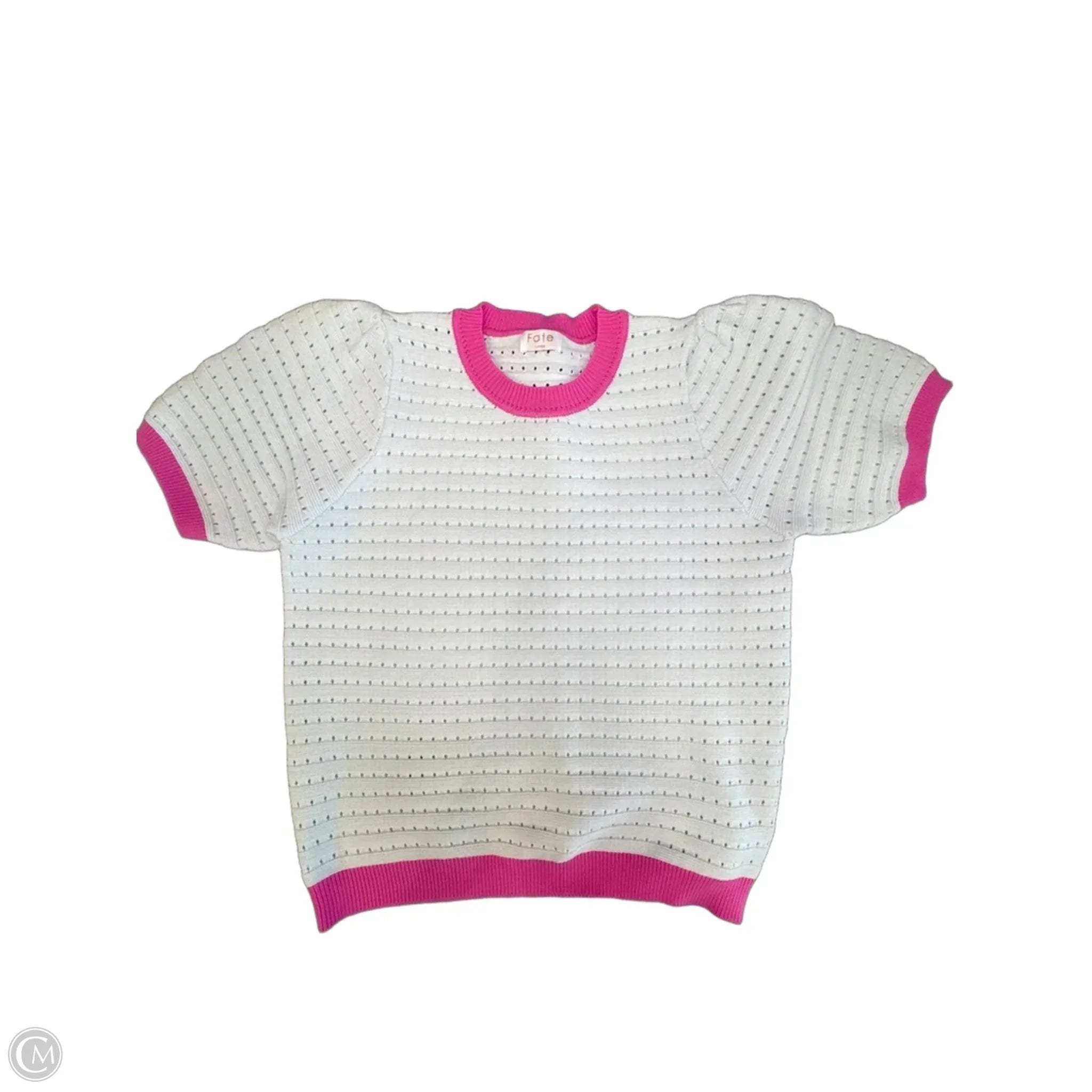Sweater Short Sleeve By Fate In Blue, Size: L