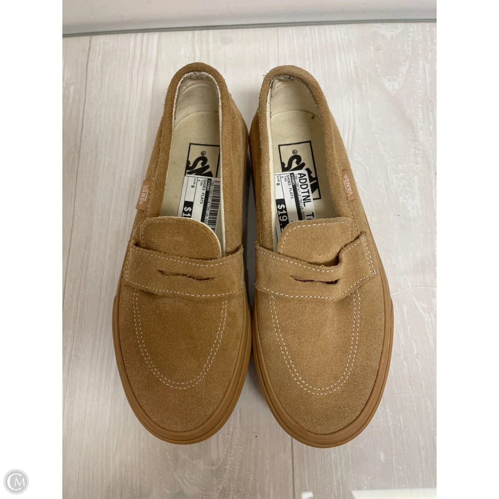 Shoes Flats By Vans In Tan, Size: 6