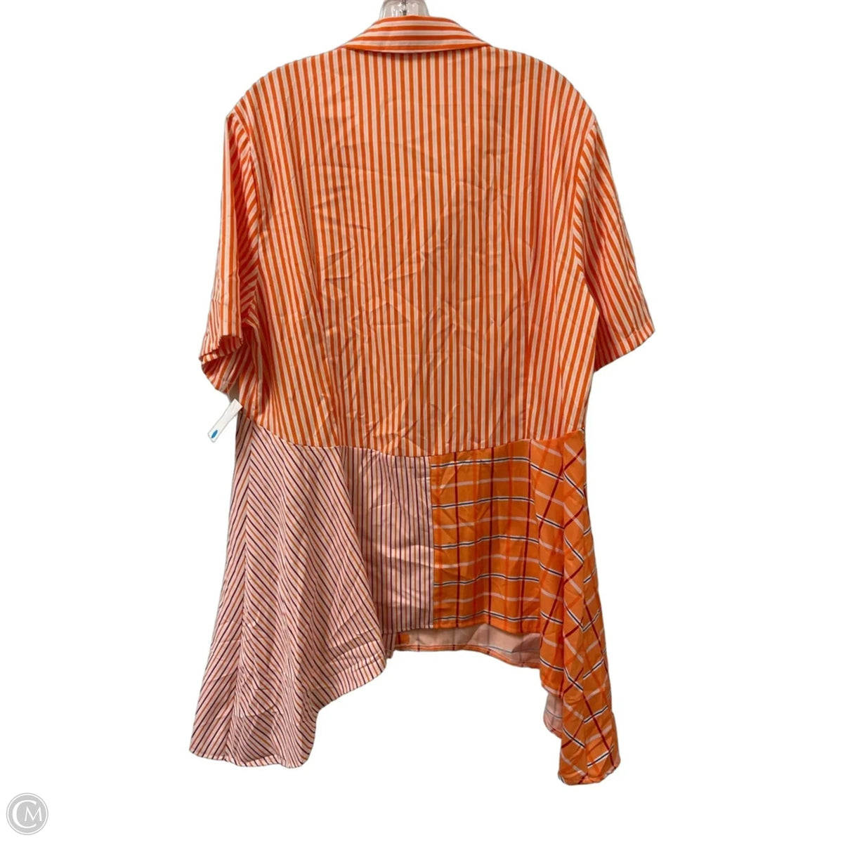 Tunic Short Sleeve By Clothes Mentor In Orange, Size: 1x