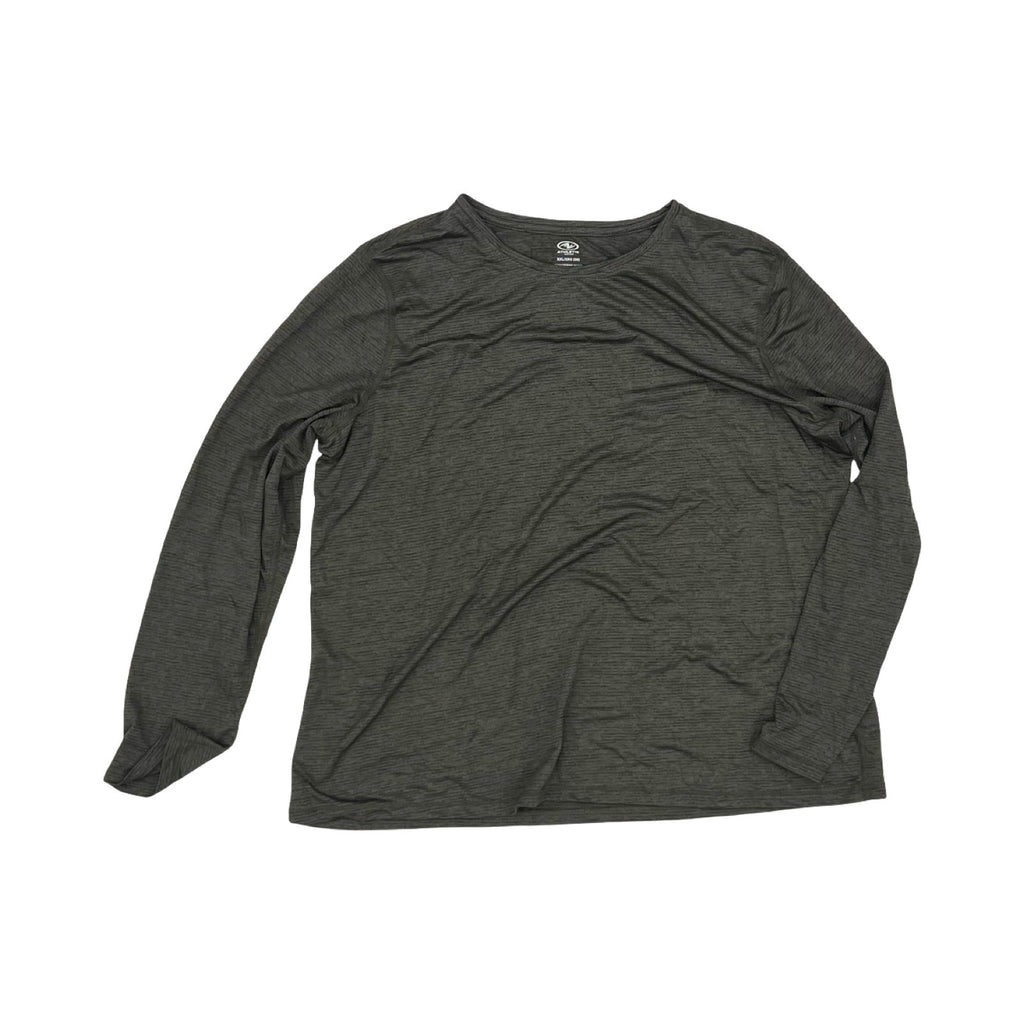 Athletic Top Ls Crewneck By Athletic Works In Green, Size:Xxl