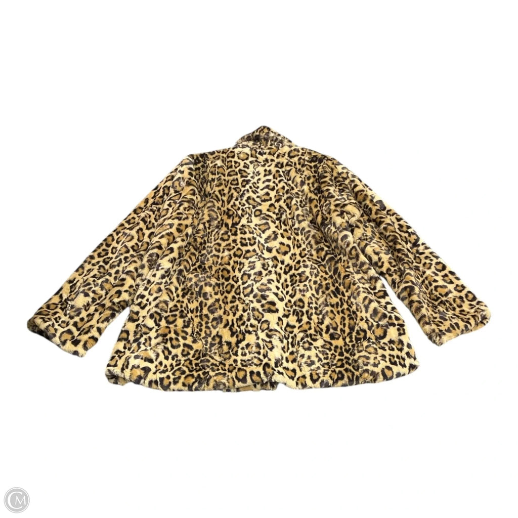 Coat Faux Fur & Sherpa By Ivy Jane In Animal Print, Size: S