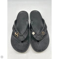 Sandals Flip Flops By Crocs In Black, Size: 7