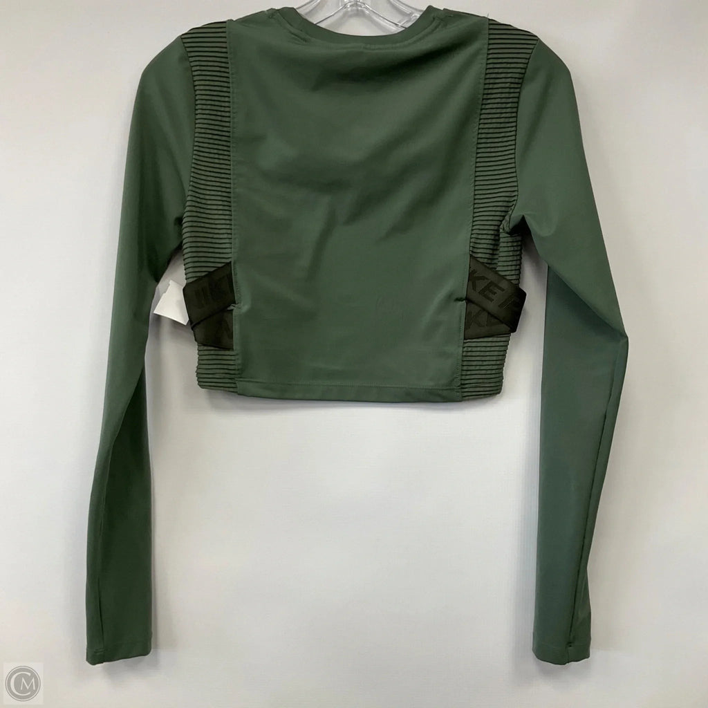 Athletic Top Long Sleeve Crewneck By Nike Apparel In Green, Size: S