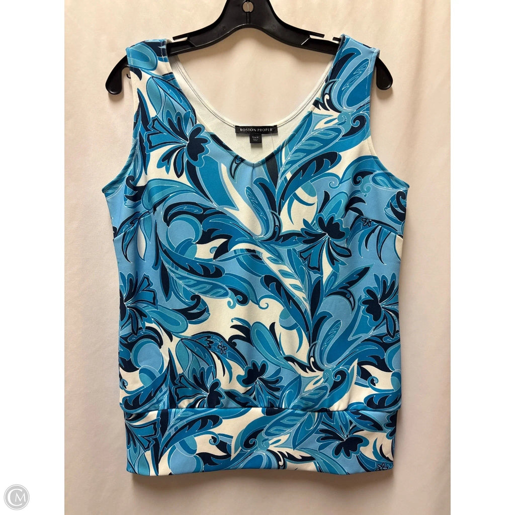 Top Sleeveless By Boston Proper In Blue, Size: M