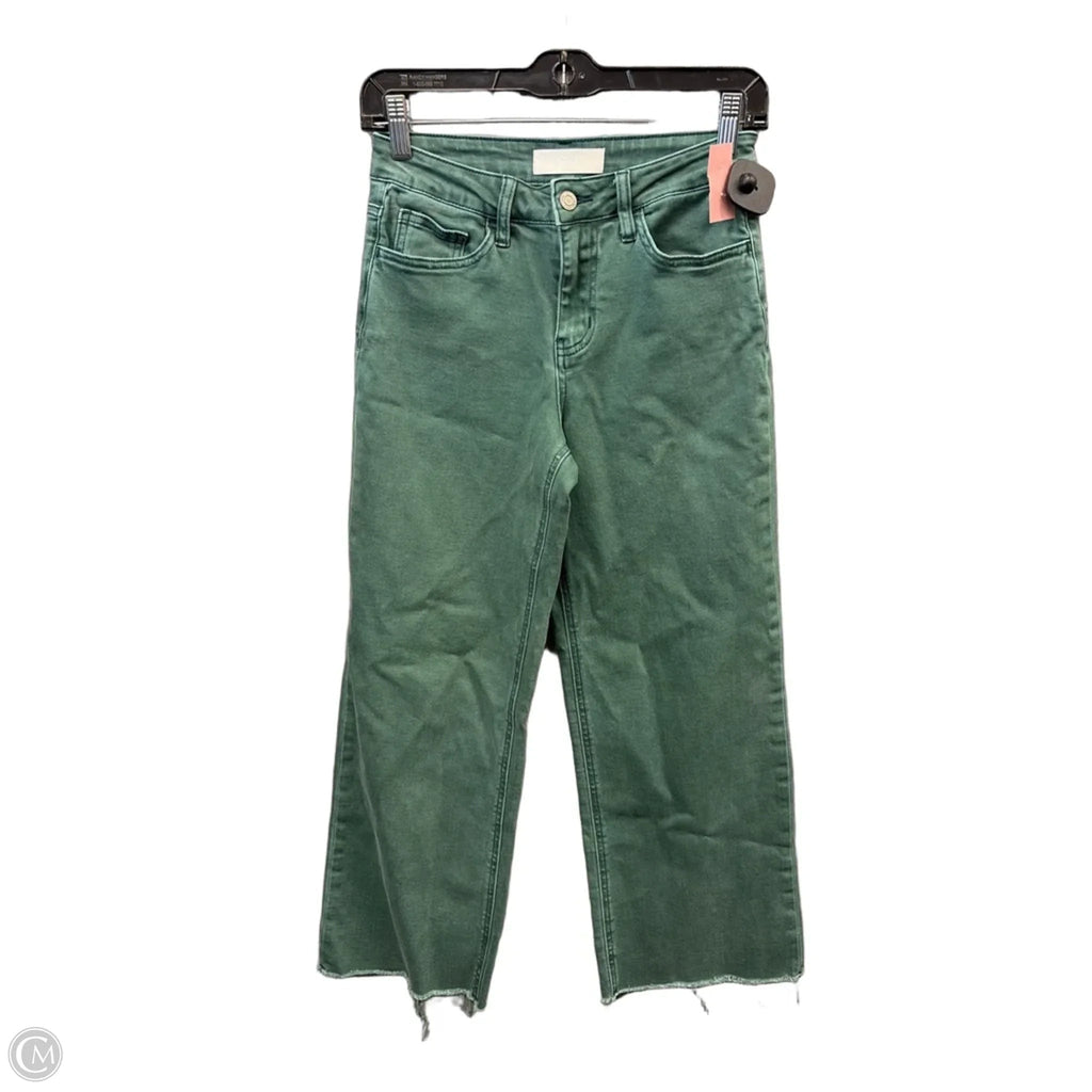 Pants Wide Leg By Vervet In Green Denim, Size: 2