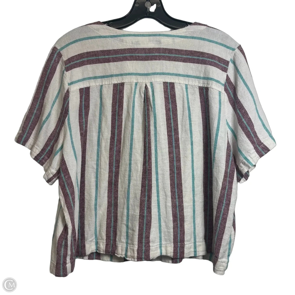 Top Short Sleeve Basic By Abound In Striped Pattern, Size: L