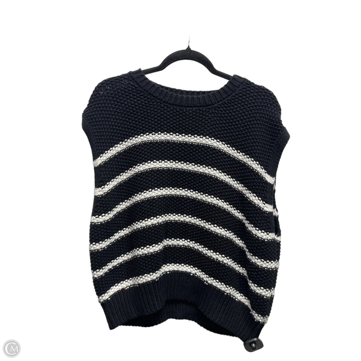 Sweater Short Sleeve By Jessica Simpson In Black & White, Size: Xl