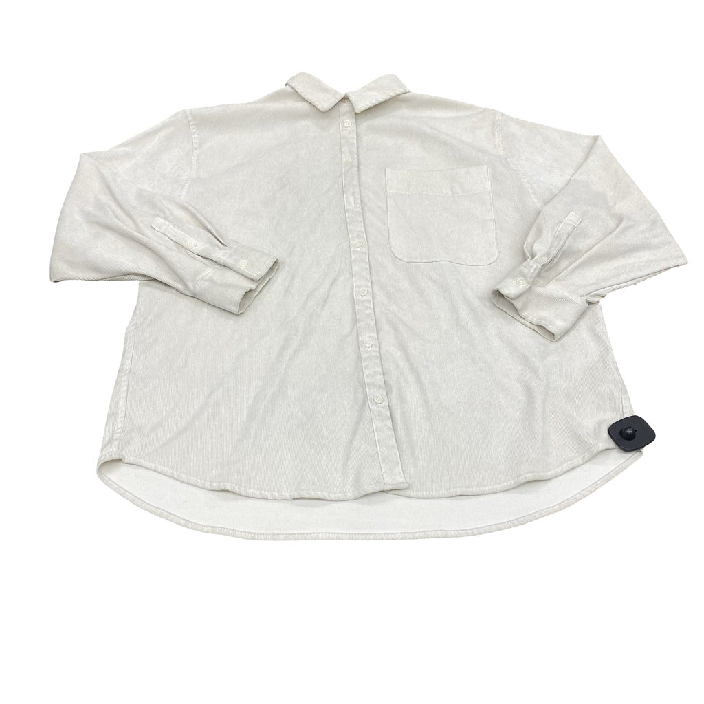 Jacket Shirt By A New Day In Ivory, Size:Xl
