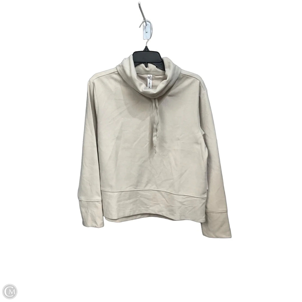 Sweatshirt Collar By Clothes Mentor In Tan, Size: M