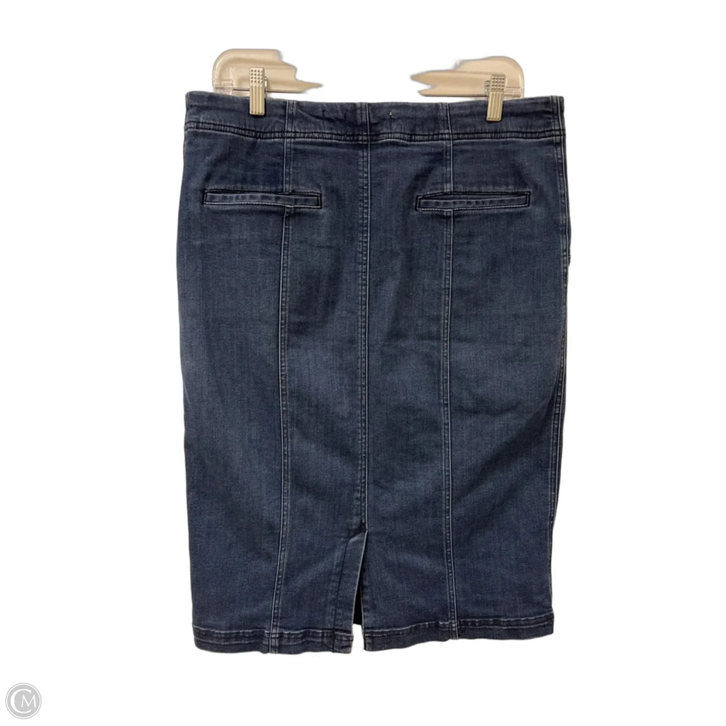 Skirt Midi By Pilcro In Blue Denim, Size: 14