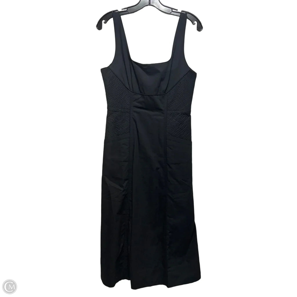Seamed Poplin Midi Dress By Banana Republic In Black, Size: 4