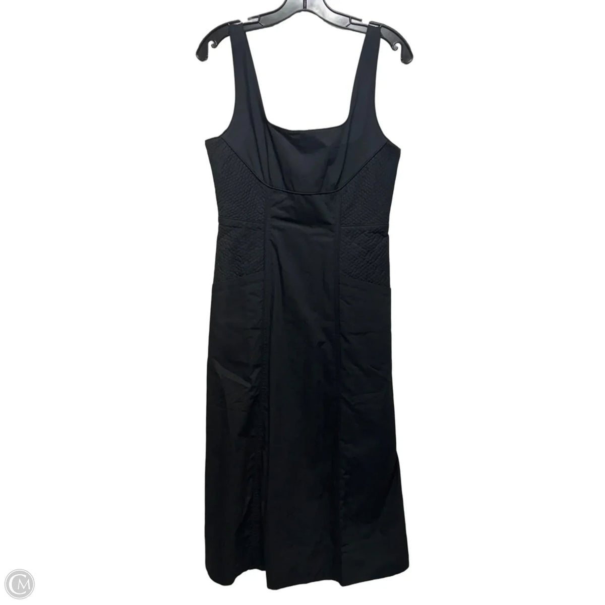 Seamed Poplin Midi Dress By Banana Republic In Black, Size: 4