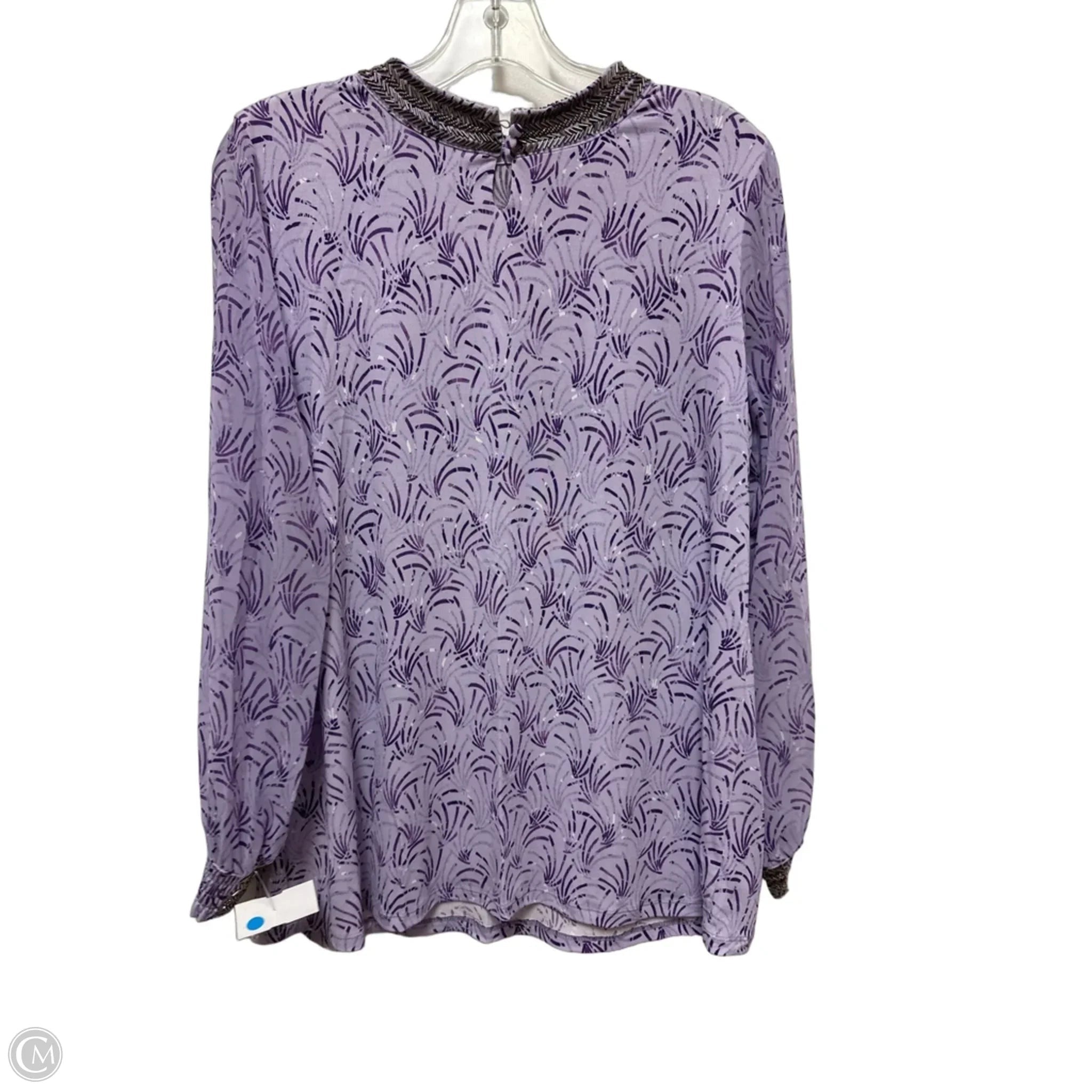 Top Long Sleeve By Alfani In Purple, Size: M