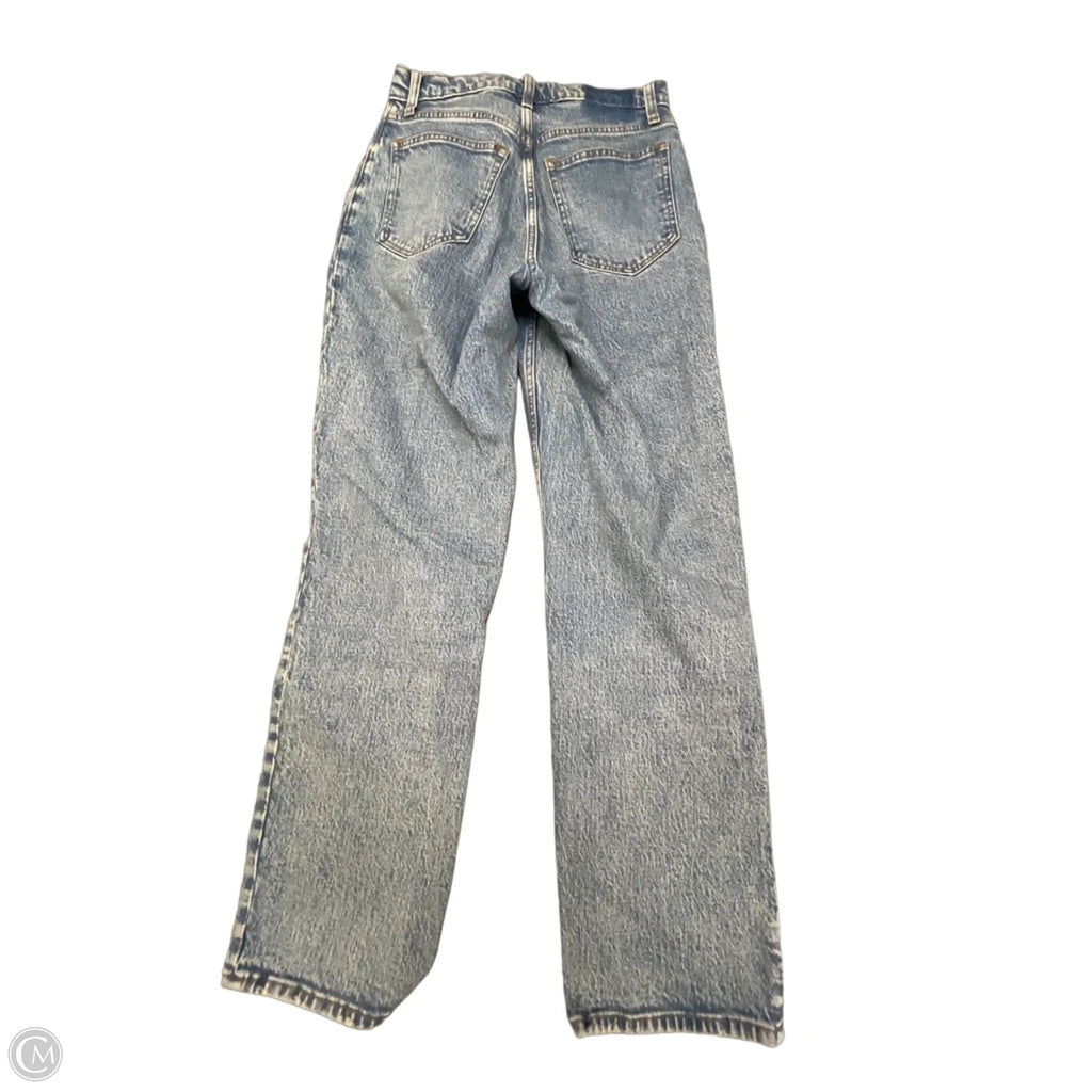 Jeans Straight By Abercrombie And Fitch In Blue Denim, Size: 4