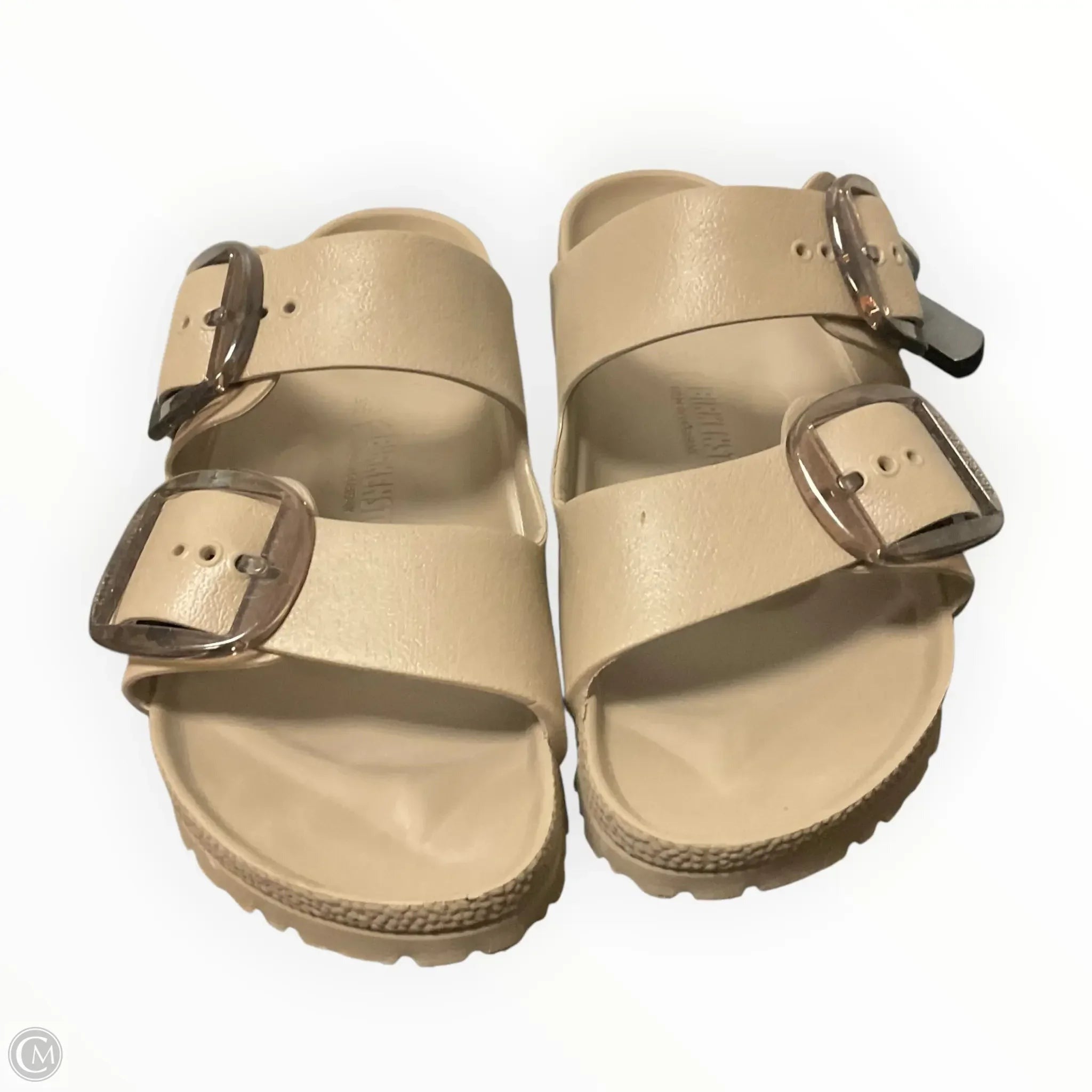 Sandals Flats By Birkenstock In Tan, Size: 10