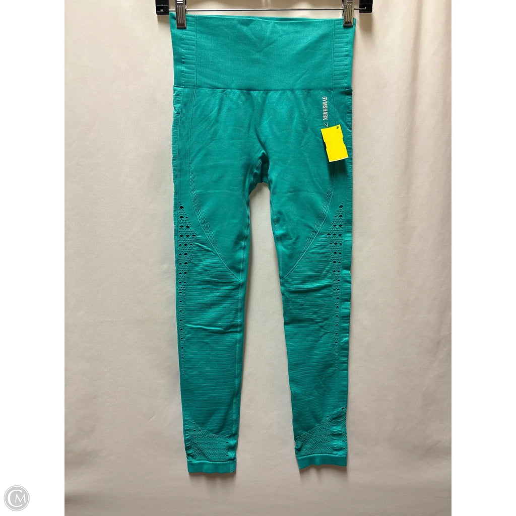 Athletic Leggings By Gym Shark In Teal, Size: S