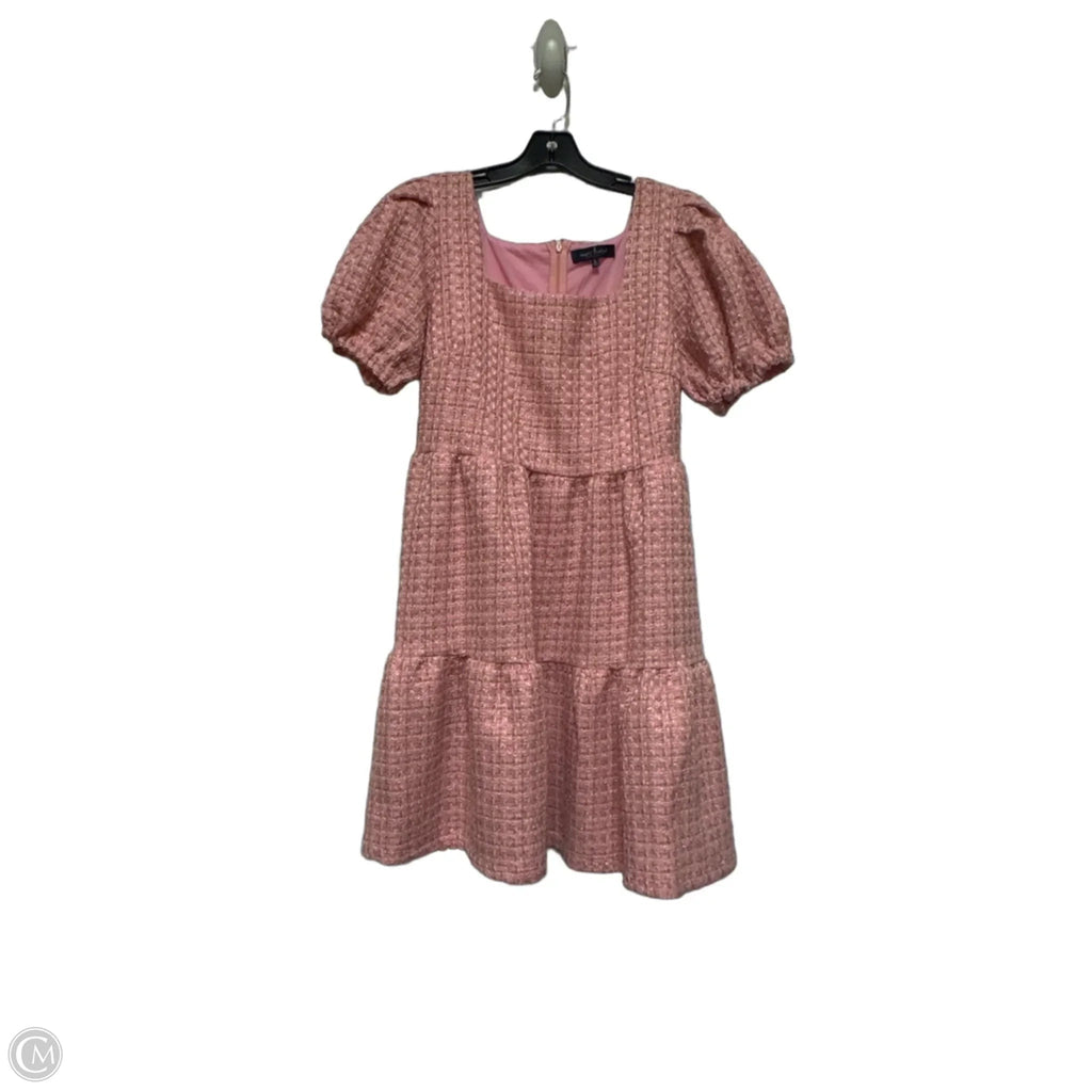 Dress Casual Short By Simply Southern In Gold & Pink, Size: L