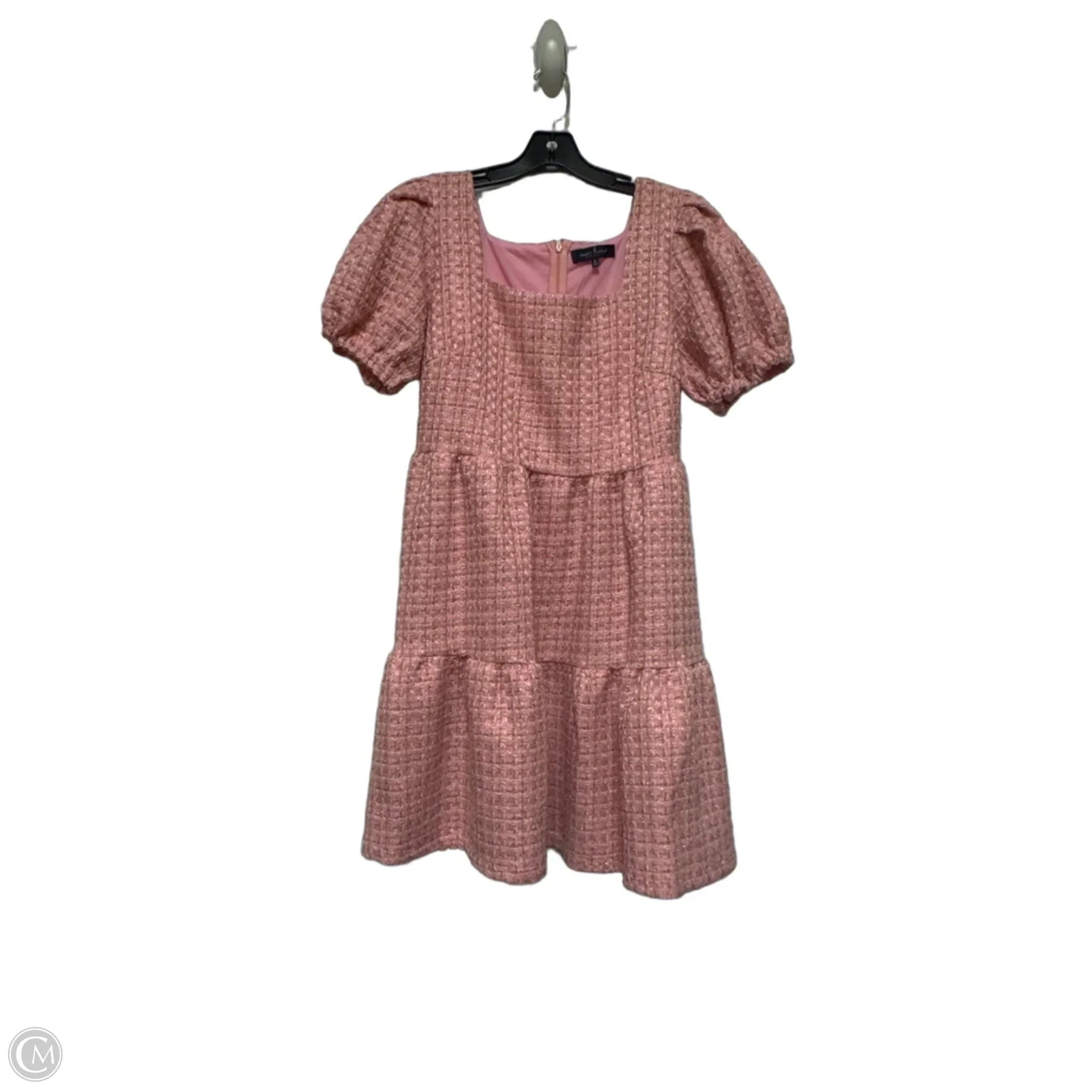 Dress Casual Short By Simply Southern In Gold & Pink, Size: L
