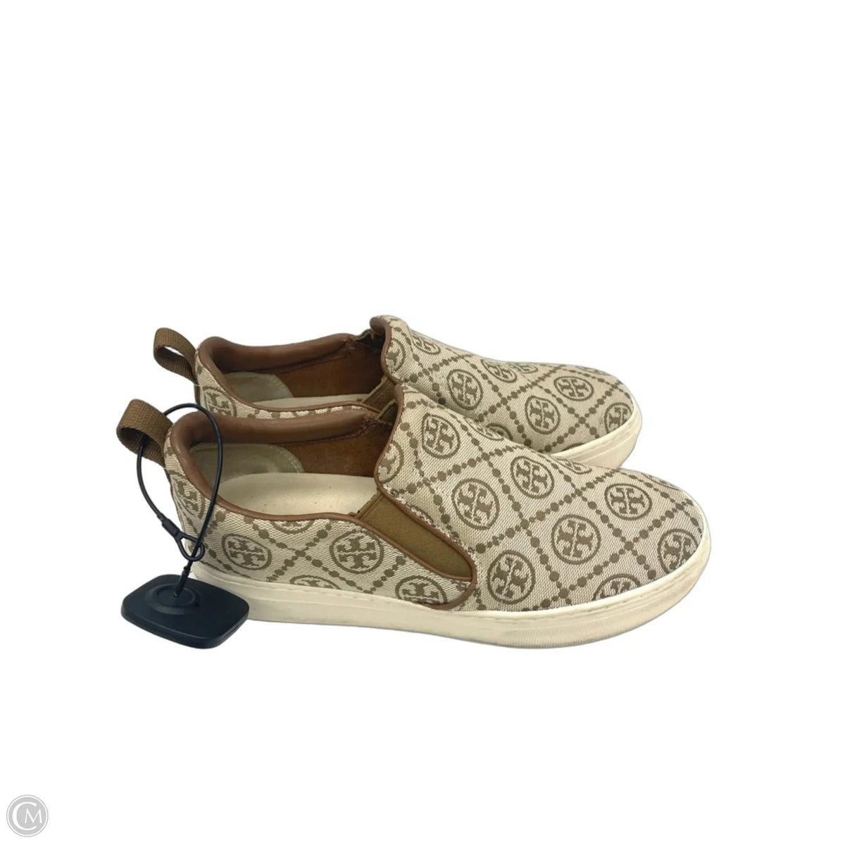 Shoes Designer By Tory Burch In Cream & Tan, Size: 6.5