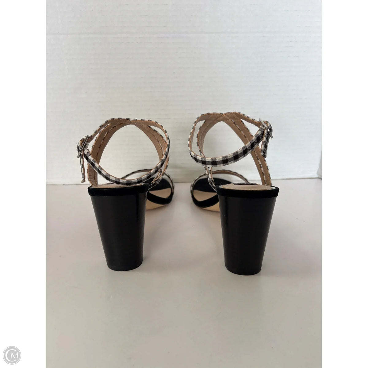 Sandals Heels Block By White House Black Market In Black & White, Size: 8