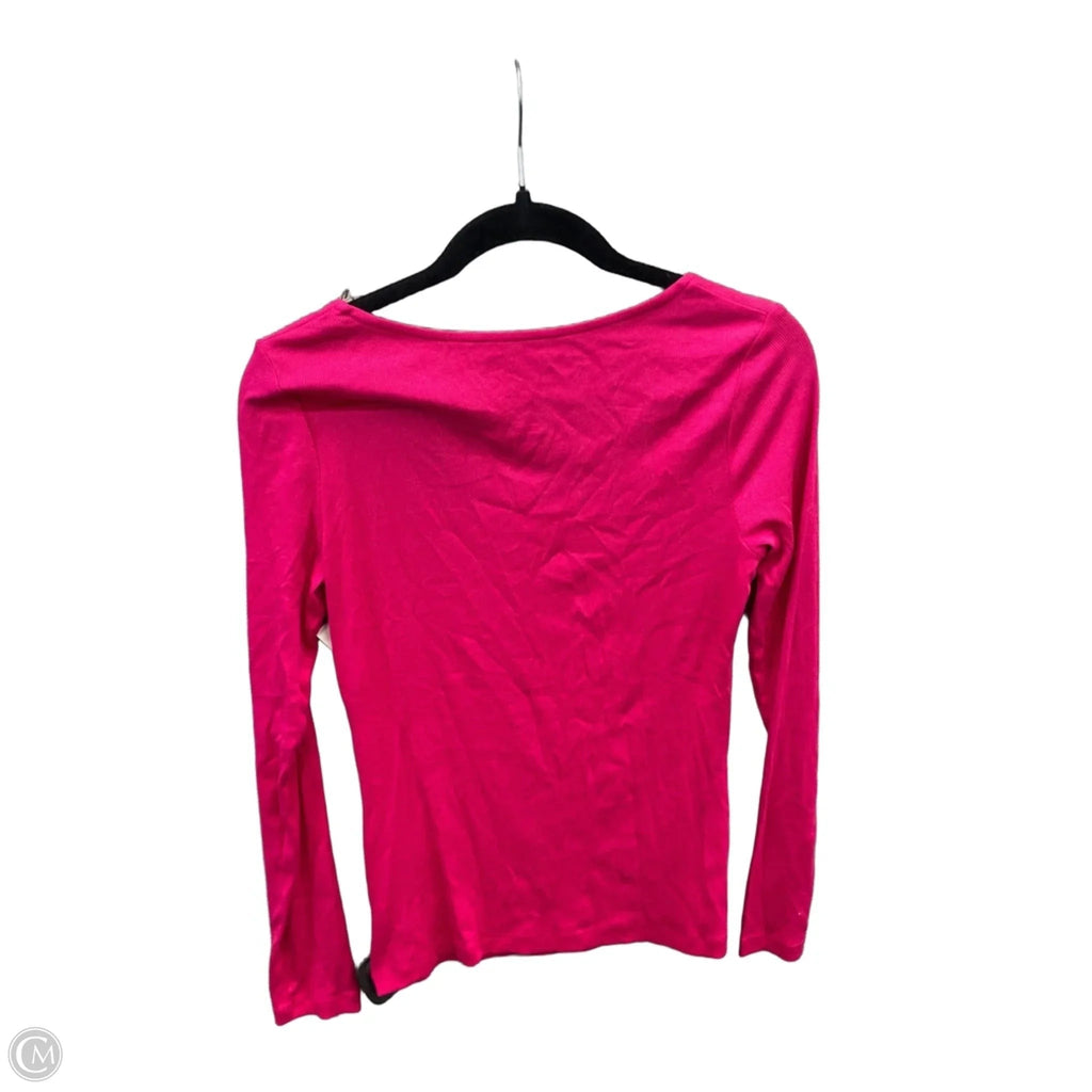 Top Long Sleeve Basic By A New Day In Pink, Size: S