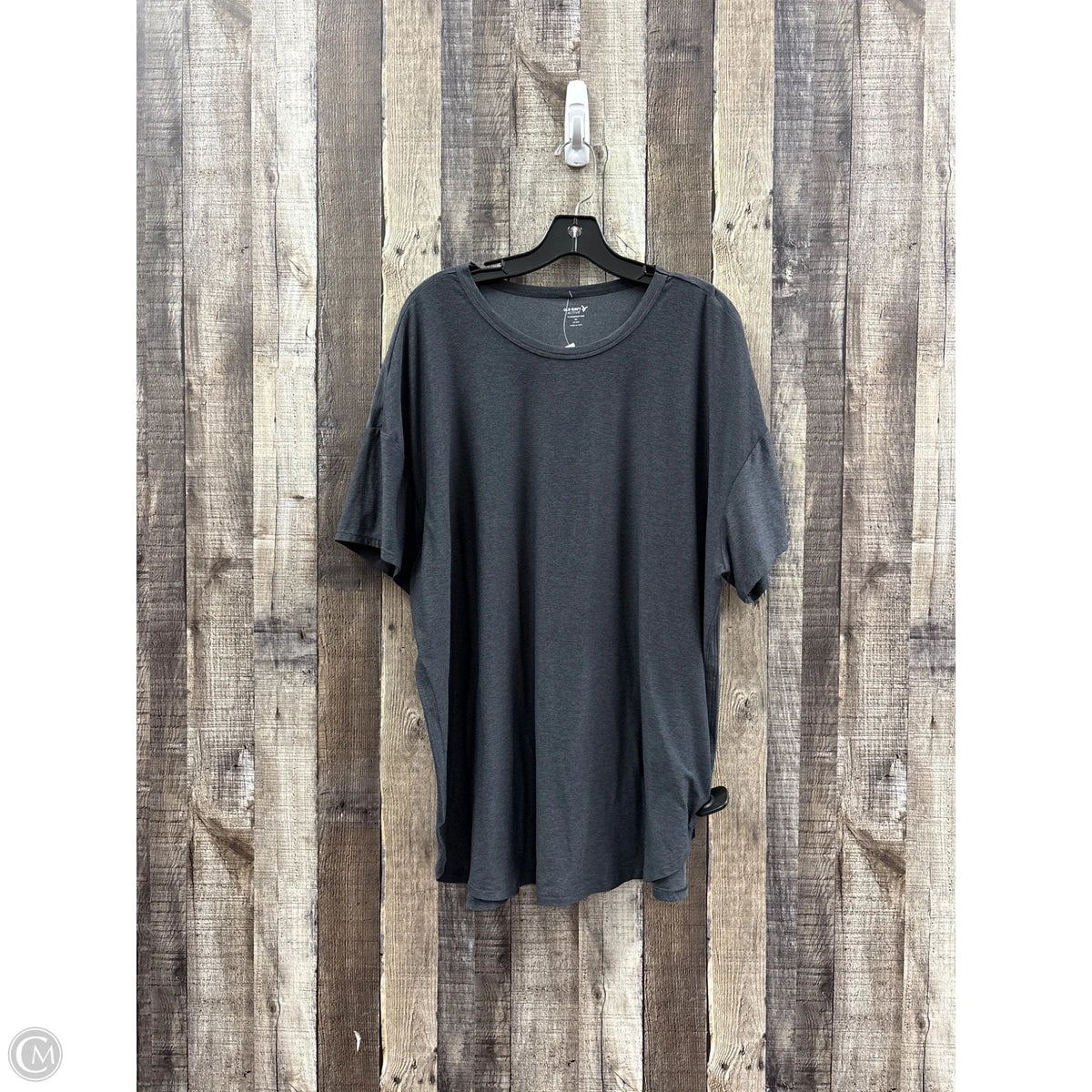 Athletic Top Short Sleeve By Old Navy In Grey, Size: Xl
