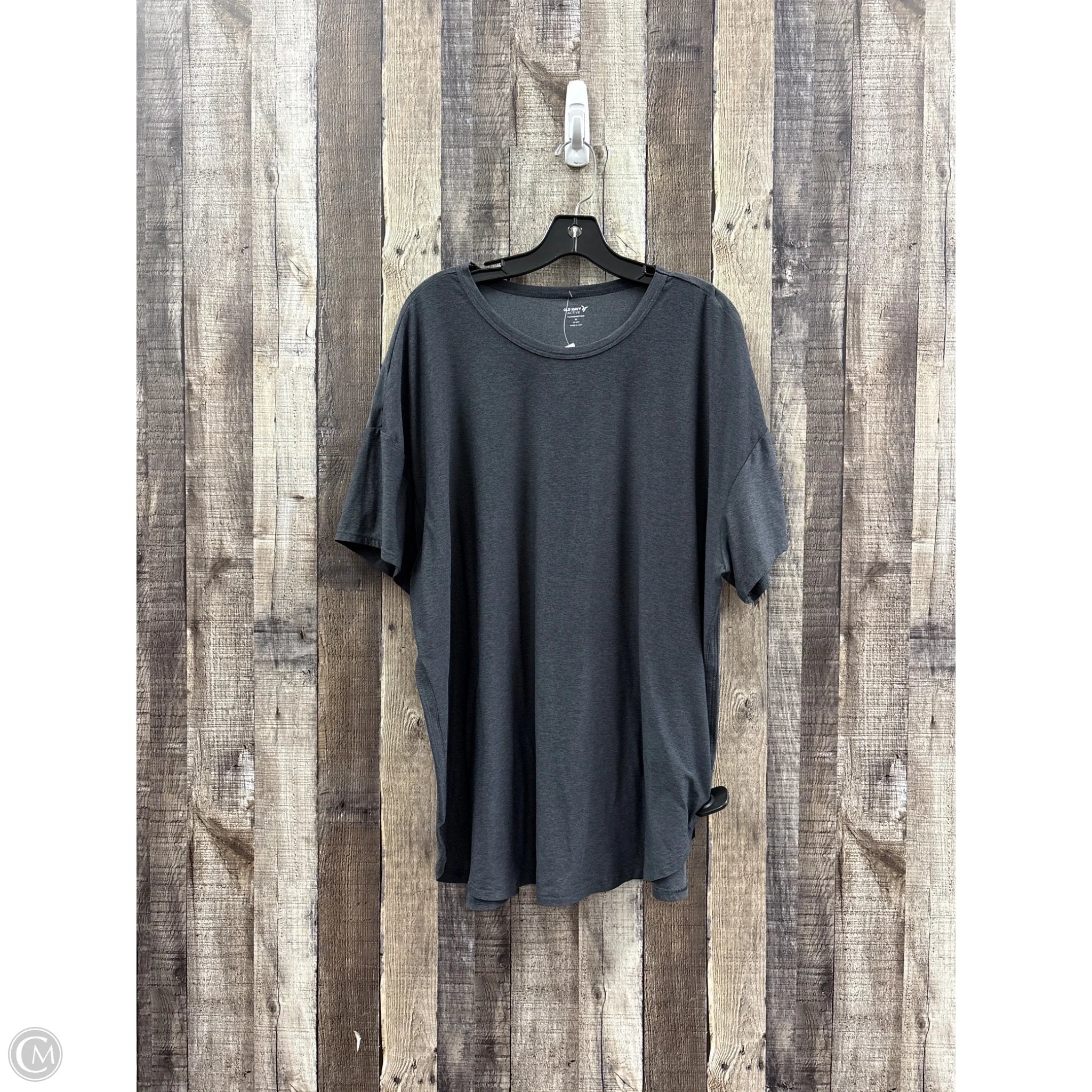 Athletic Top Short Sleeve By Old Navy In Grey, Size: Xl