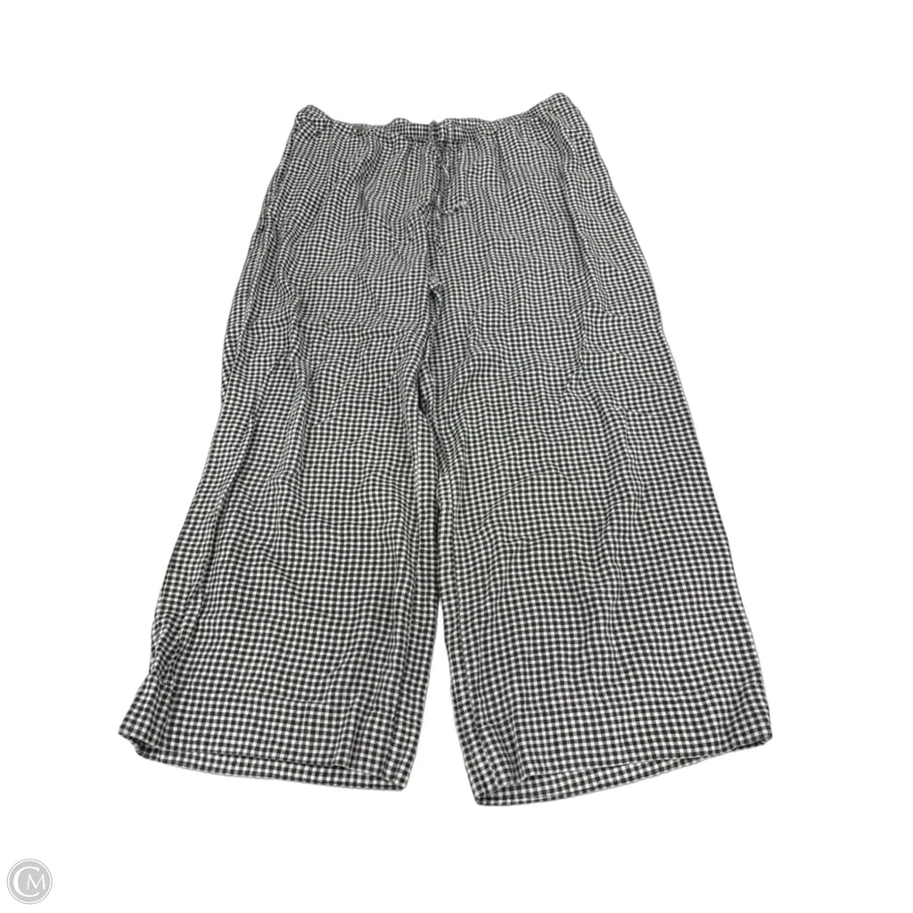 Pants Linen By A New Day In Black & White, Size: 16