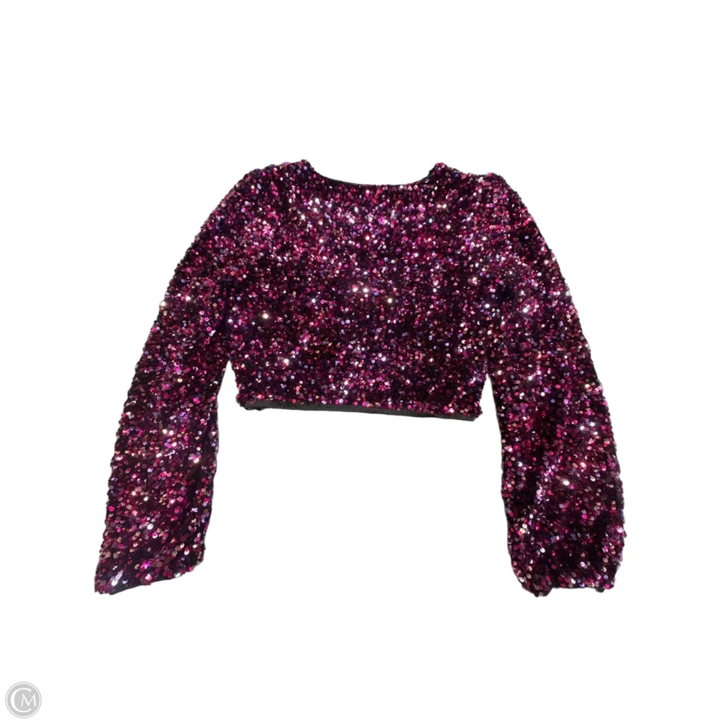 Top Long Sleeve By Skies Are Blue In Purple, Size: M