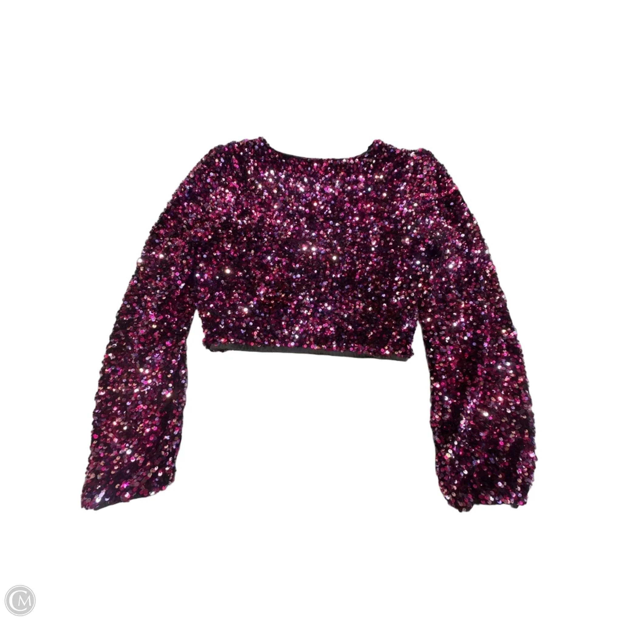 Top Long Sleeve By Skies Are Blue In Purple, Size: M