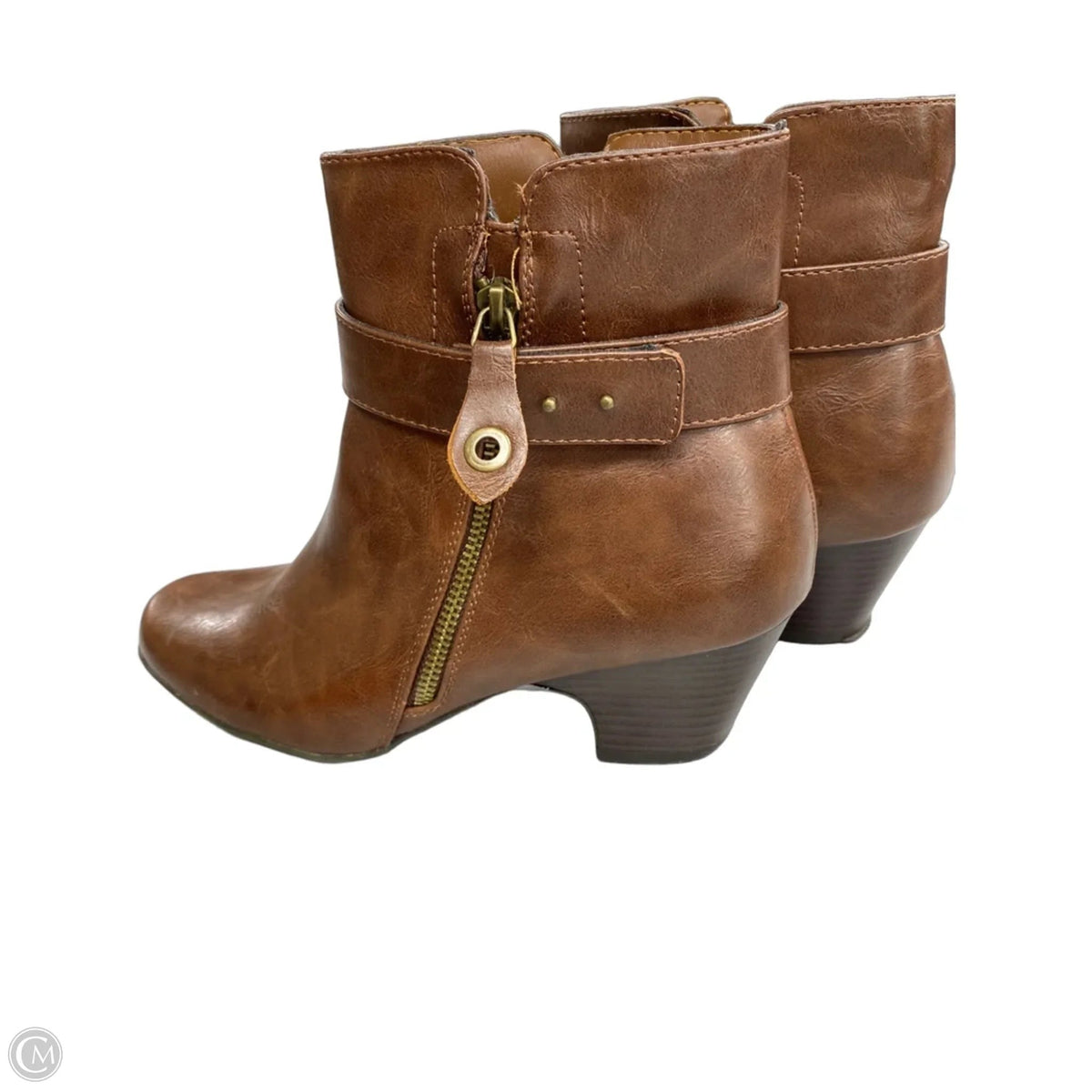 Boots Ankle Heels By Michael Shannon In Brown, Size: 10
