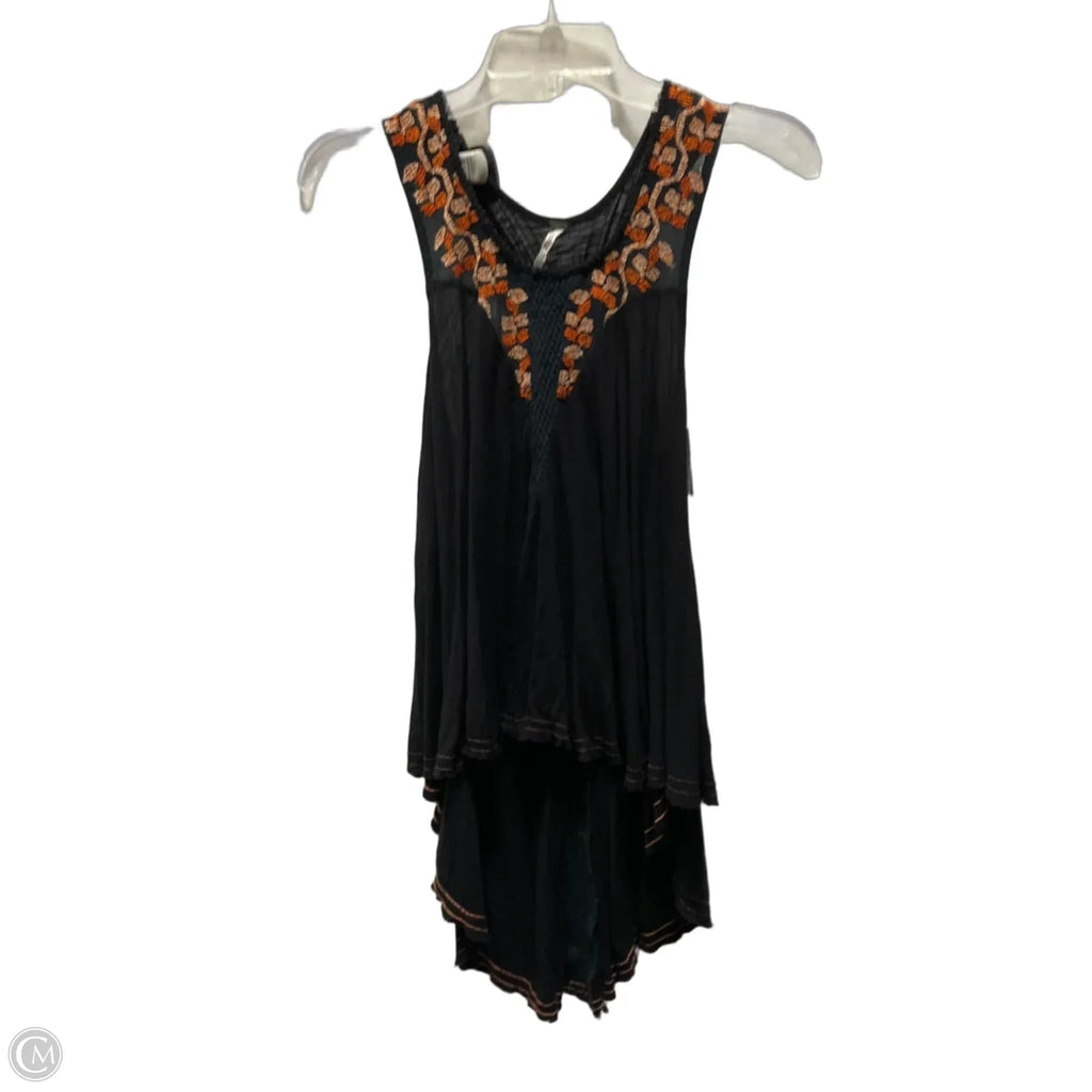Top Sleeveless By Free People In Black & Orange, Size: Xs